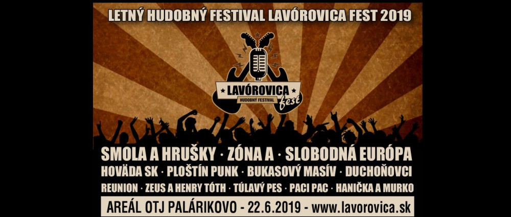 V Palárikove sa uskutoční prvý ročník hudobného festivalu LAVÓROVICA FEST 2019
